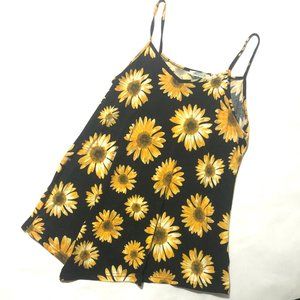 Sunflower Tunic Tank Top with Asymmetrical hem